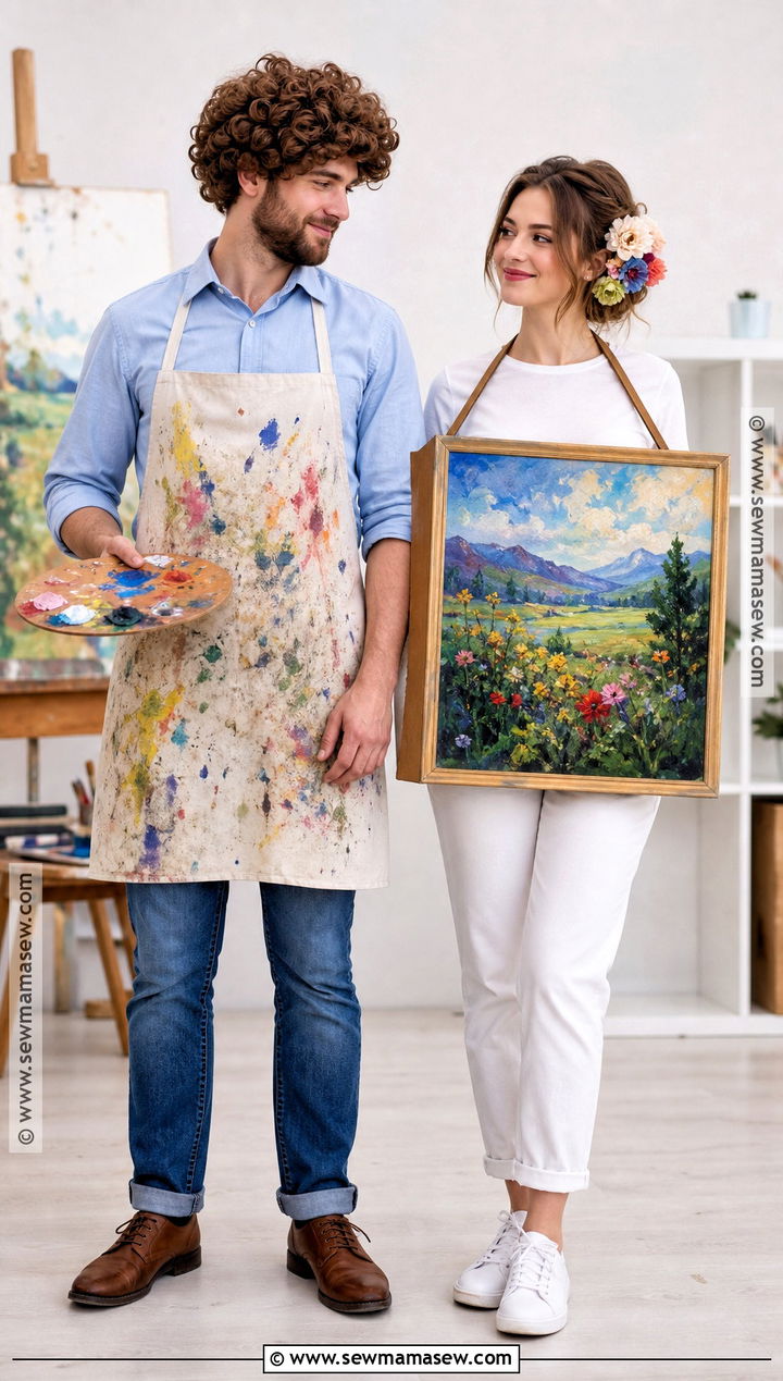 Painter And Canvas Couple Costume - 45 duo halloween costumes for couples