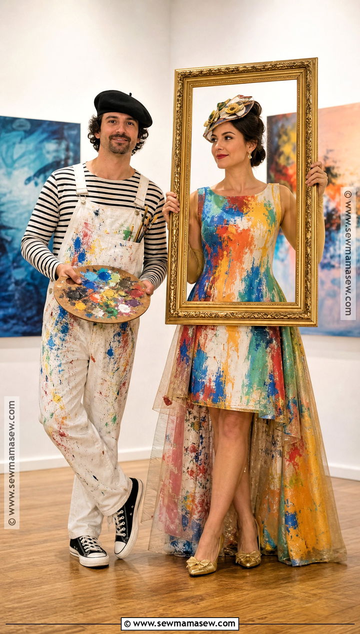 Painter And Masterpiece Costume - 35 clever couples halloween costumes