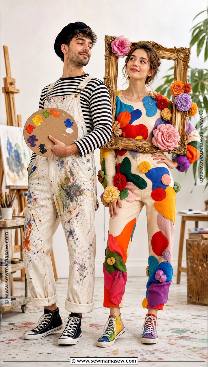 Painter And Masterpiece Duo Costume - 50 halloween costumes duo