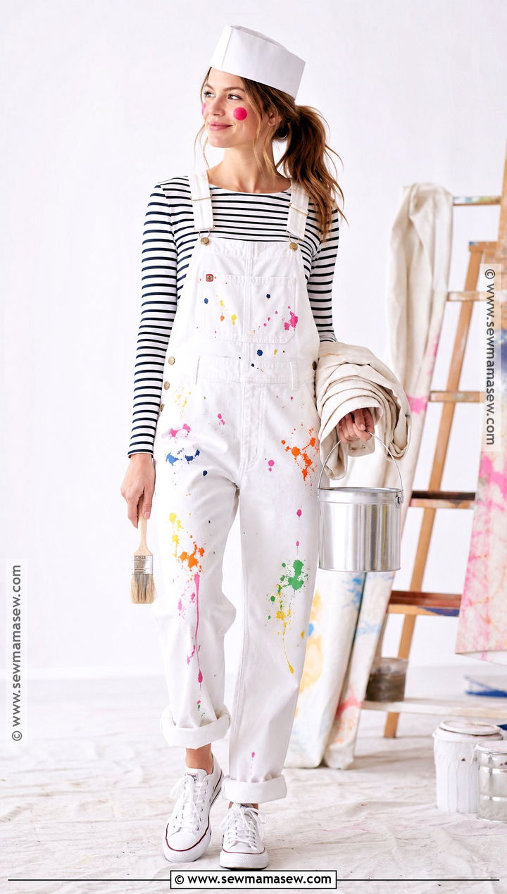 Painter Costume With White Overalls - 30 halloween costumes with overalls