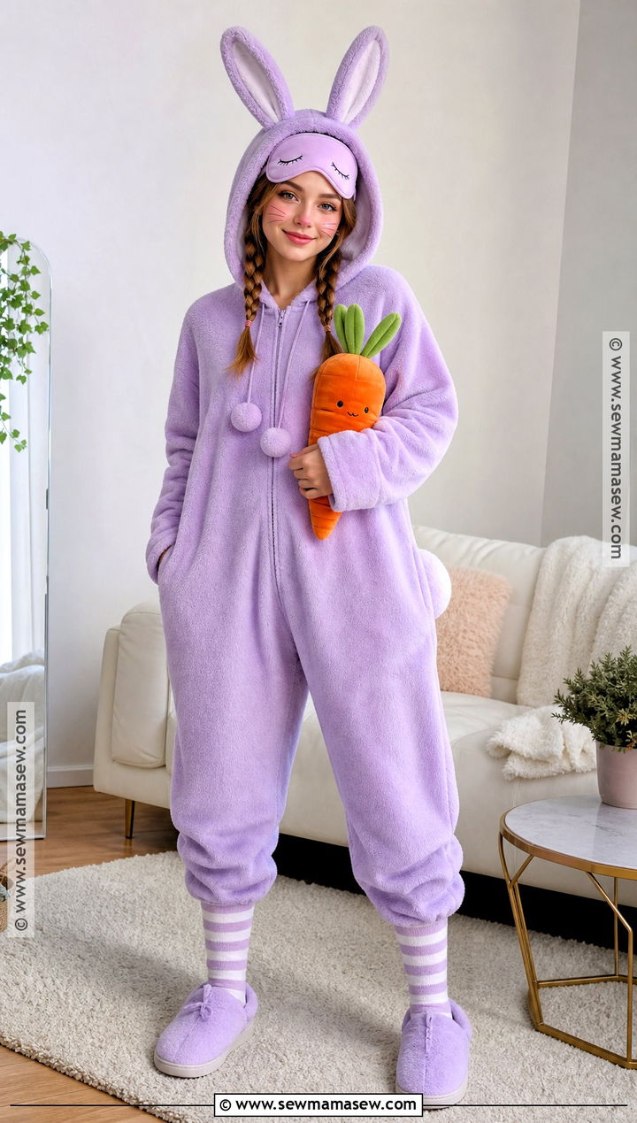 Pajama Bunny Costume - 30 Halloween Bunny Costume Ideas