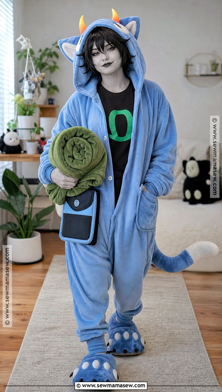 Pajama Nepeta Cosplay With Cat Onesie - 30 Nepeta Cosplay Ideas