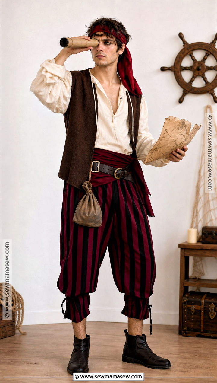 Pajama Pants Pirate Costume - 30 last minute pirate costume ideas