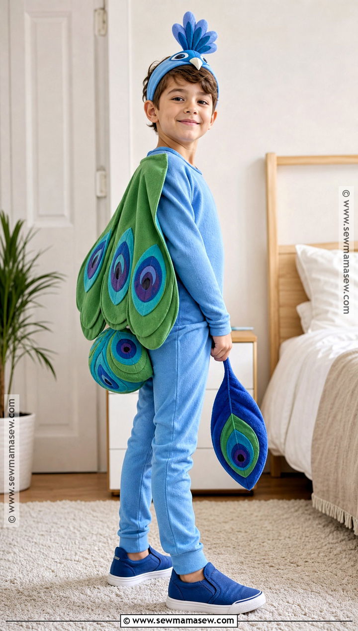 Pajama Peacock Costume - 30 peacock costume ideas for kids