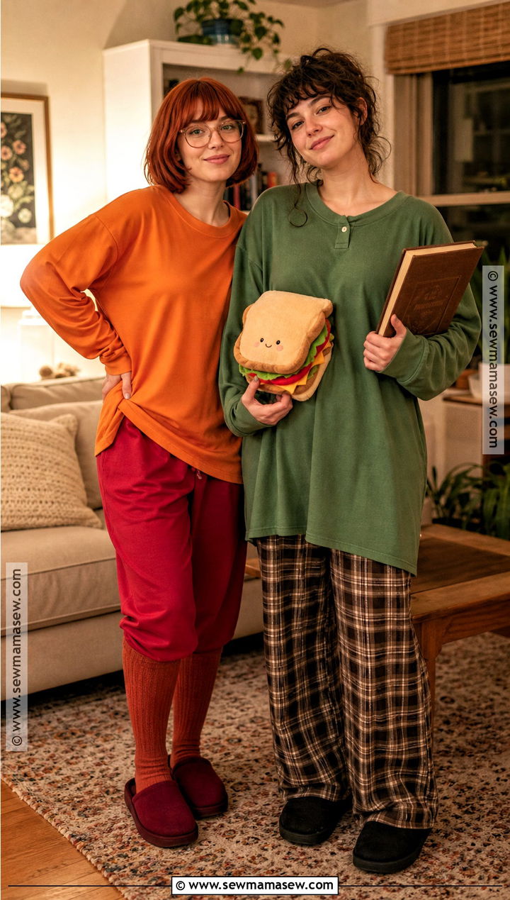 Pajama Velma and Shaggy Costume - 35 velma and shaggy costume ideas