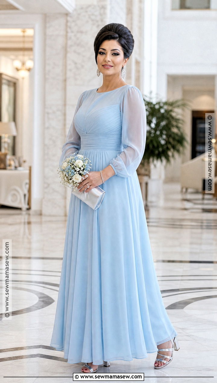 Pale Blue Chiffon Gown Priscilla Presley Costume - 40 priscilla presley costume ideas