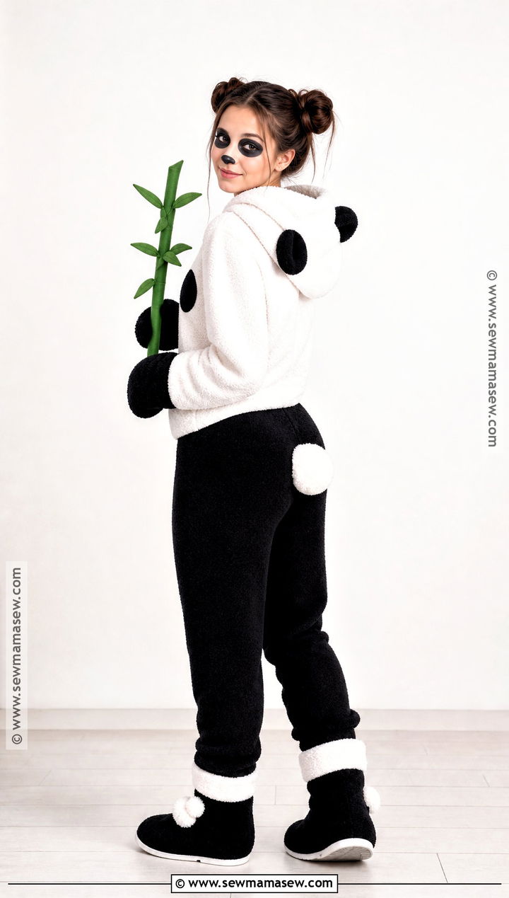 Panda Costume With Black And White Hoodie - 35 Animal Costumes for Women