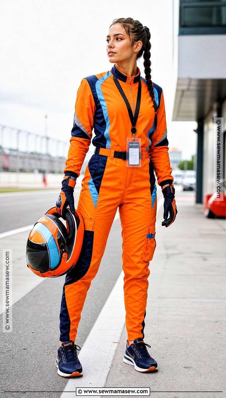 Papaya Orange Formula 1 Driver Costume - 30 Formula 1 Costume Ideas for Women
