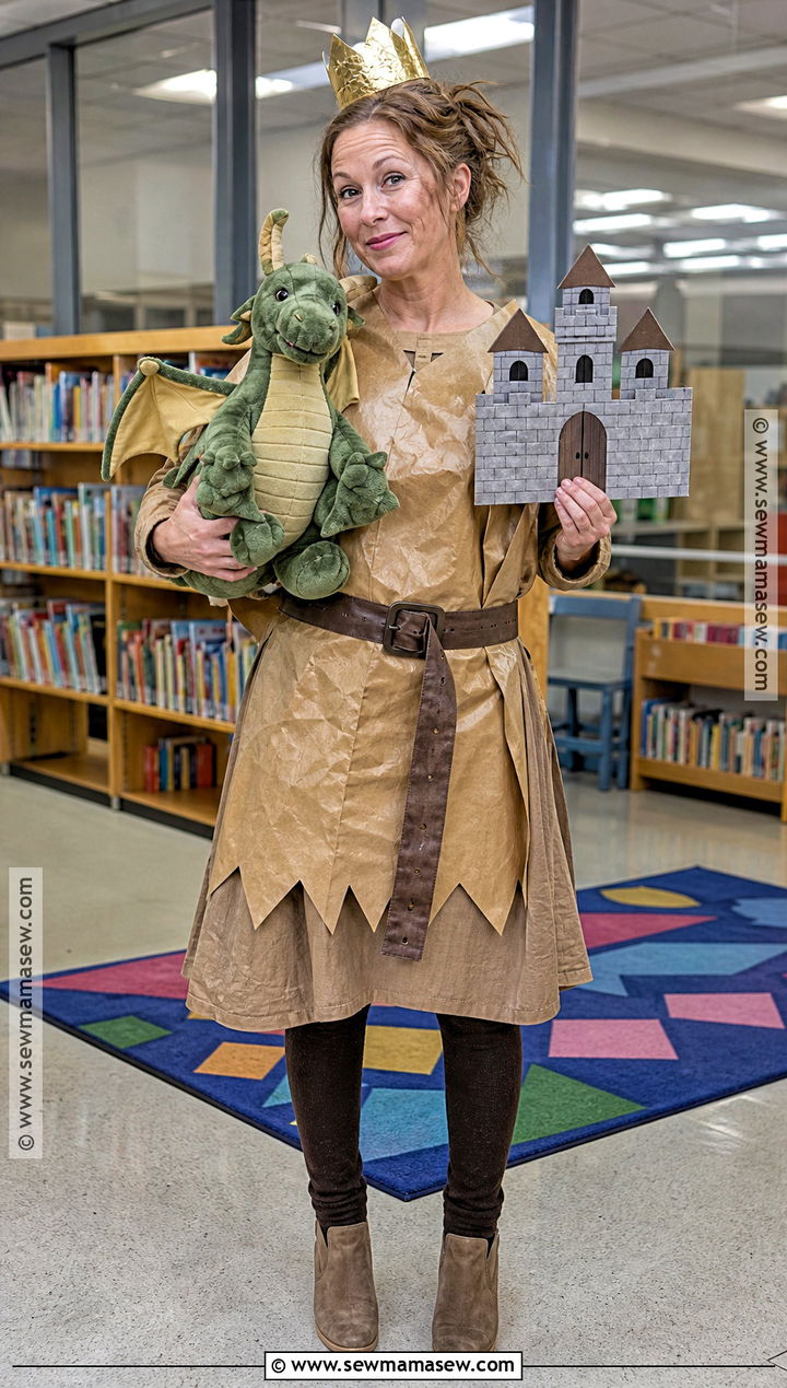 Paper Bag Princess Costume With Crown - 30 teacher book week costume ideas