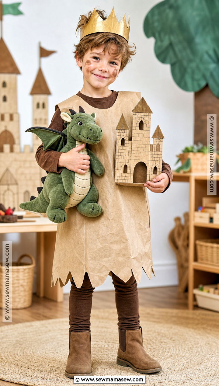 Paper Bag Princess Costume With Crown - 30 book character dress up day ideas