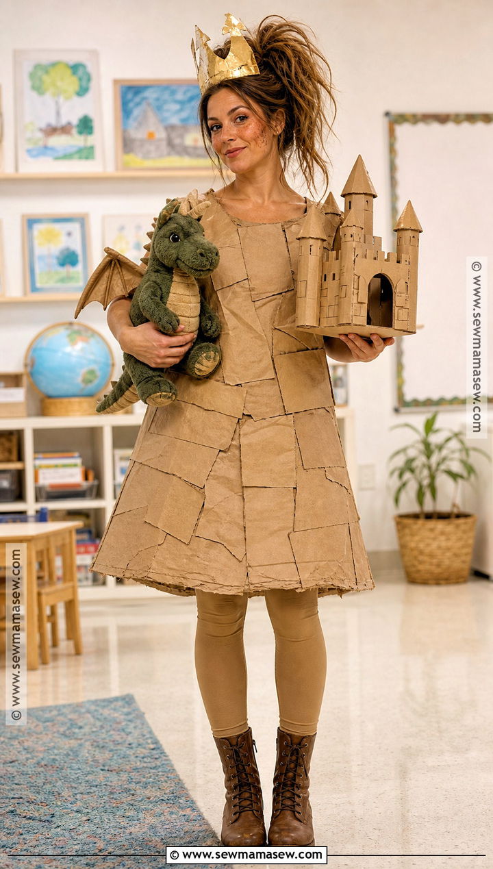 Paper Bag Princess Costume With Paper Dress - 30 storybook character costumes for teachers
