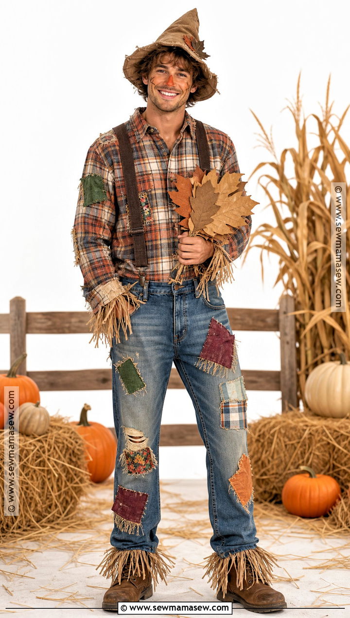 Paper Bag Scarecrow Costume - 30 recycled costume ideas for men