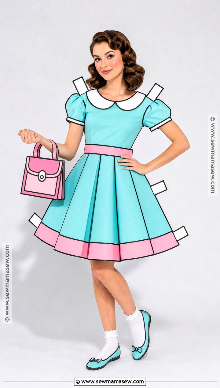 Paper Doll Costume With Clothing Tabs - 40 non basic halloween costumes
