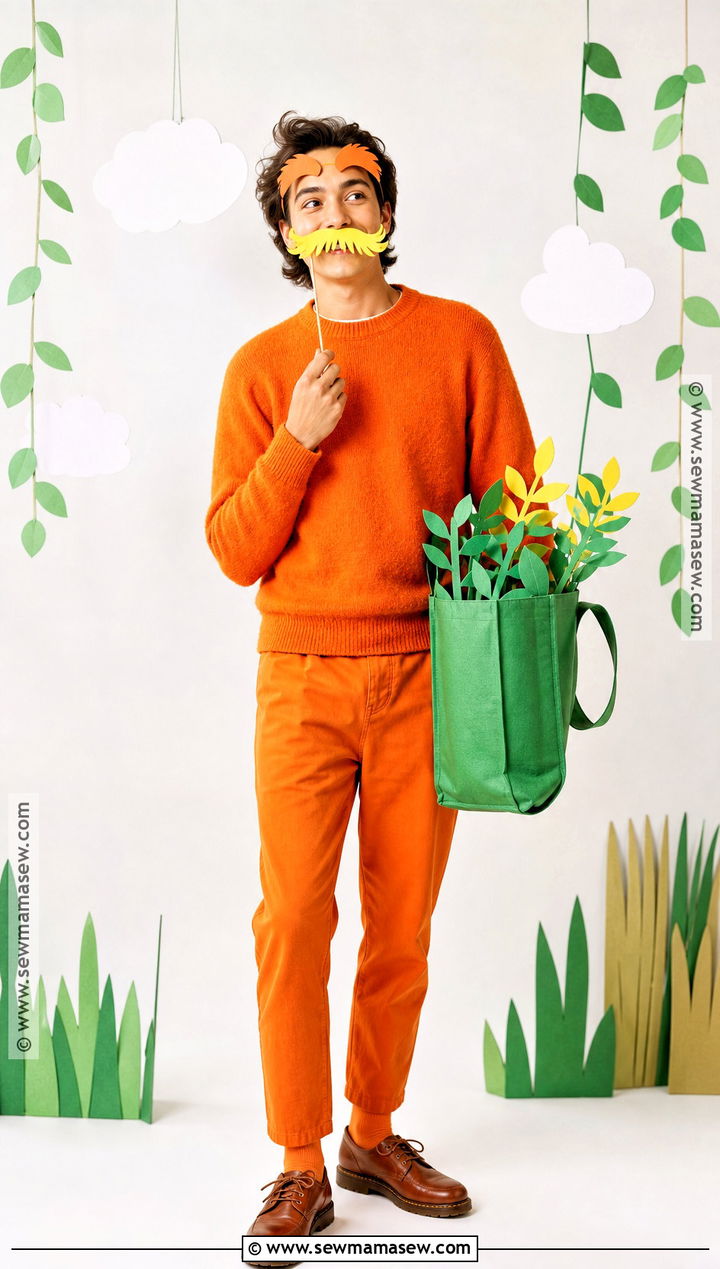 Paper Mustache Lorax Costume - 50 lorax costume ideas
