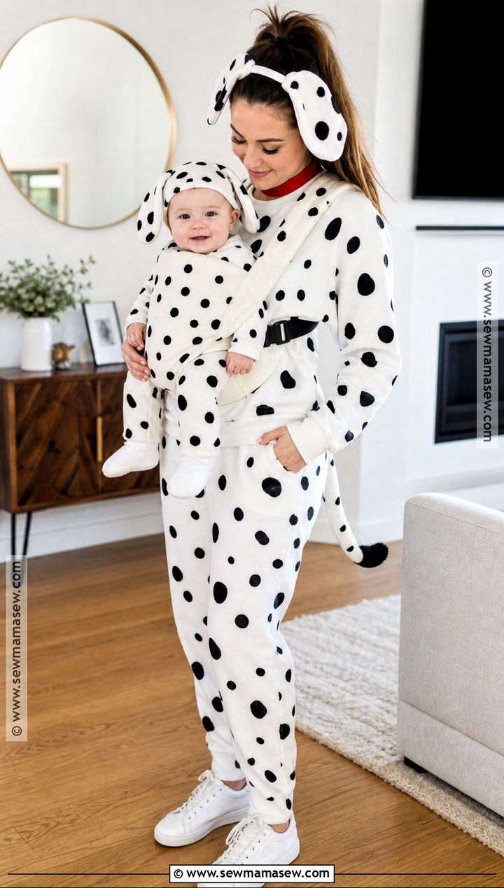 Parent And Baby Dalmatian Costume - 30 dalmatian halloween costume ideas