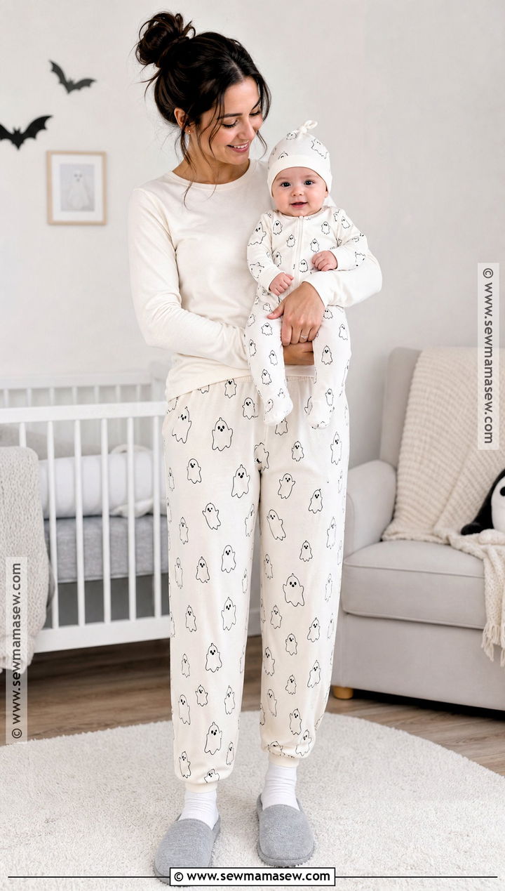 Parent And Baby Ghost Halloween Pajamas - 30 matching halloween pajamas