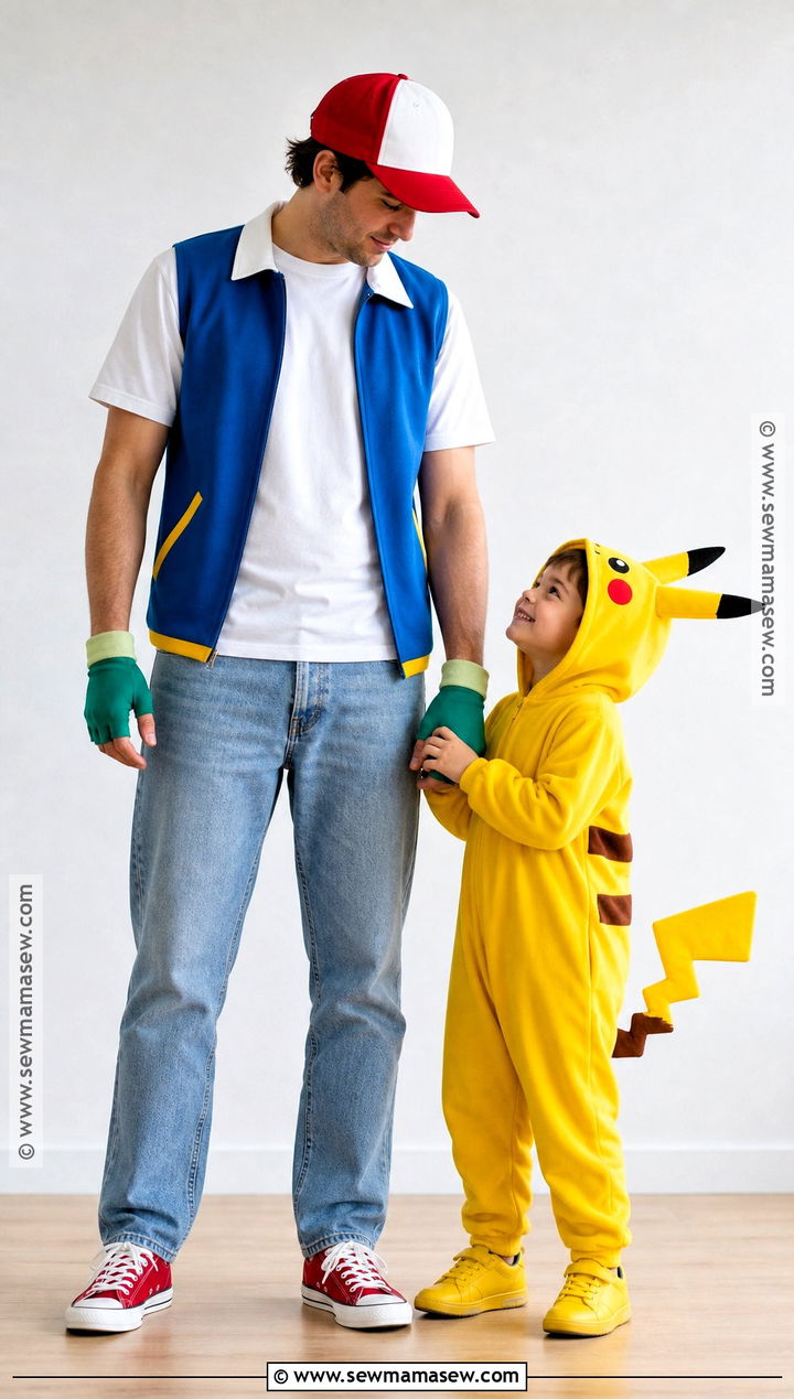 Parent And Child Ash And Pikachu Costume - 30 ash and pikachu costume ideas