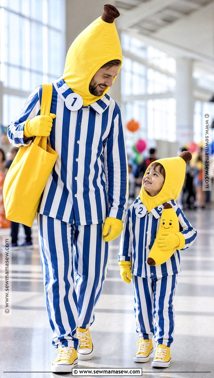 Parent And Child Bananas In Pajamas Costume - 30 bananas in pajamas costume