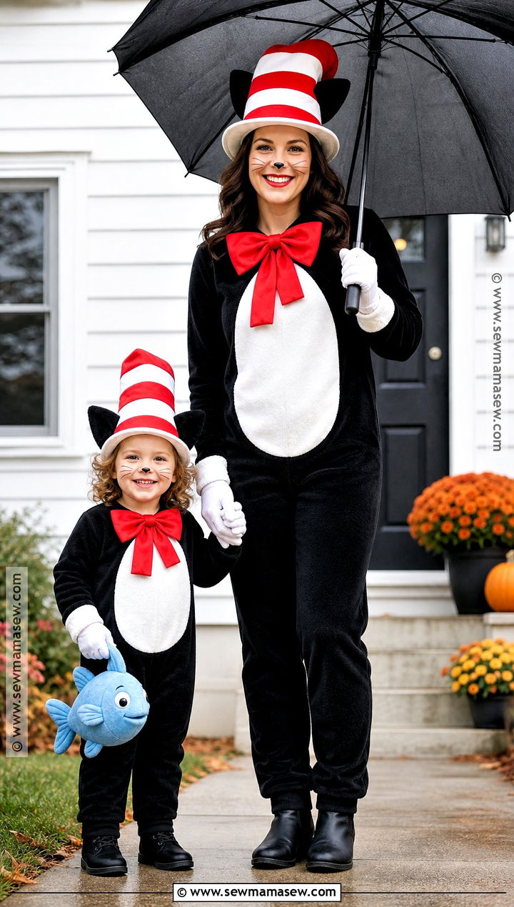 Parent And Child Cat In The Hat Costume - 40 cat in the hat costume ideas