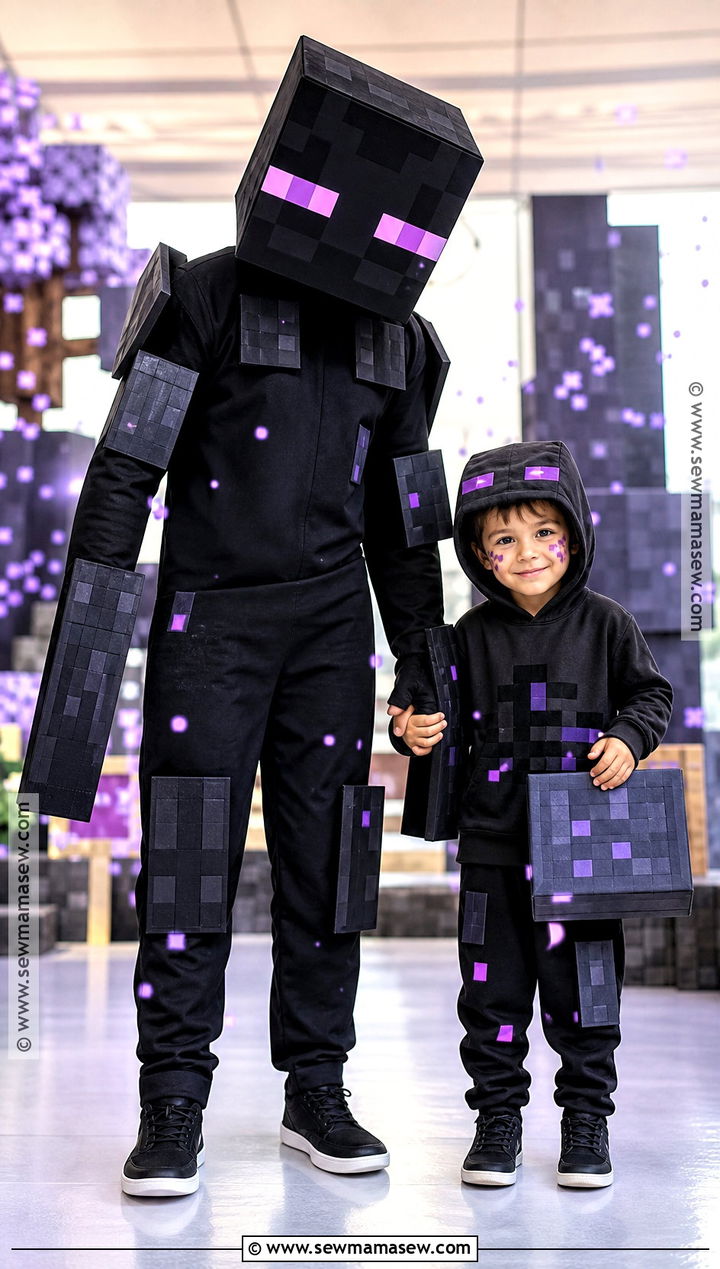 Parent And Child Enderman Cosplay - 35 enderman cosplay ideas