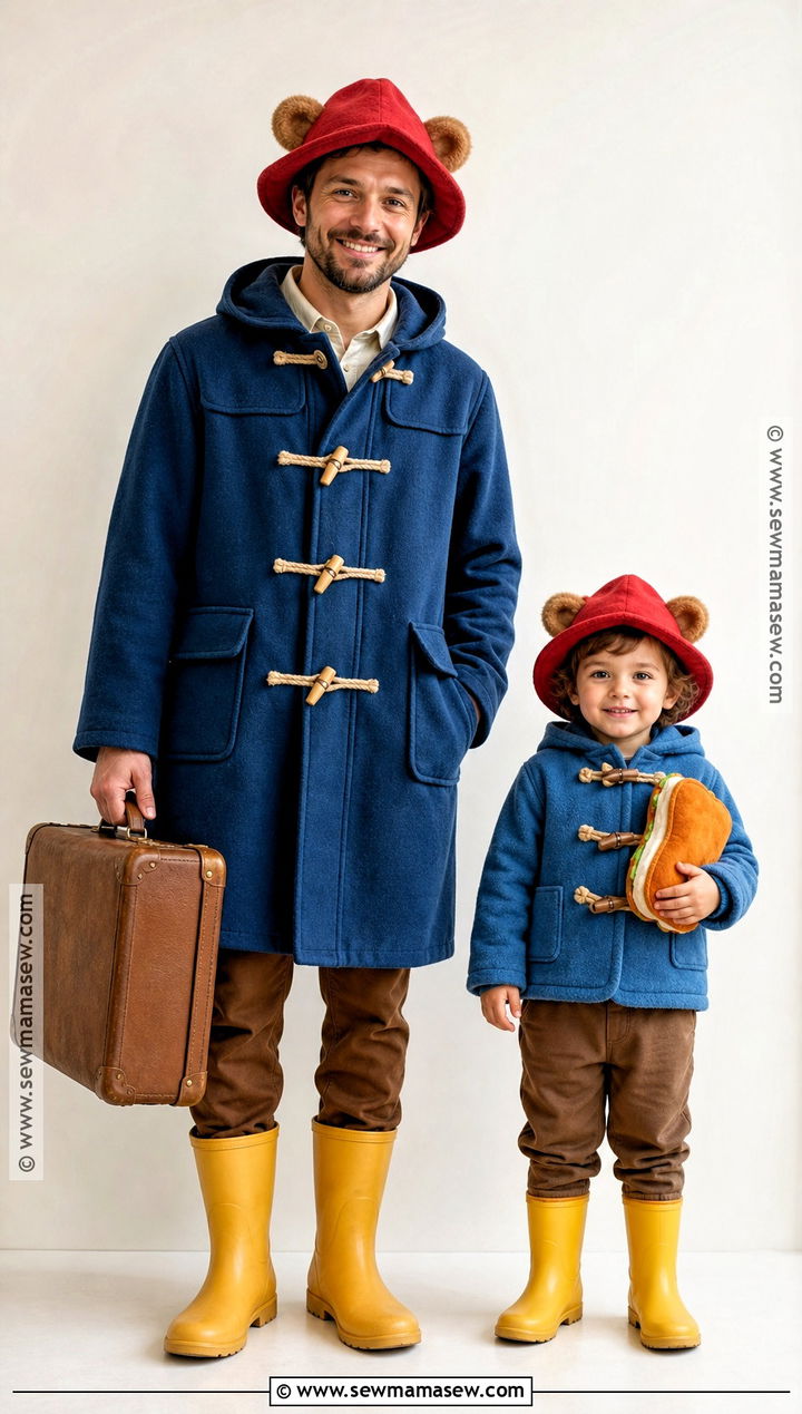 Parent And Child Matching Paddington Costume - 35 paddington halloween costume ideas