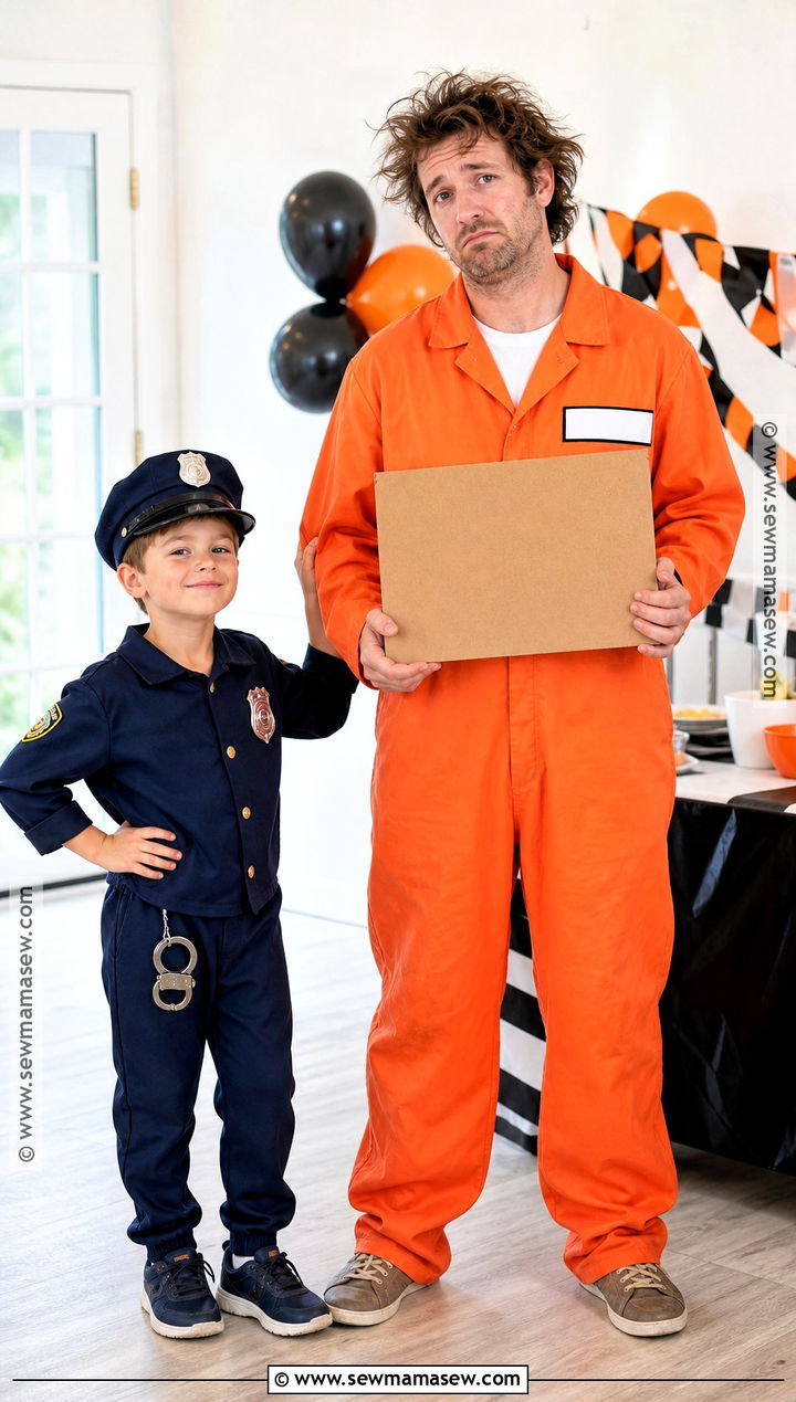 Parent And Child Police And Prisoner Costume - 35 police and prisoner costume ideas