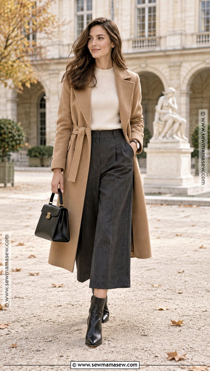 Paris Autumn Cashmere Sweater Outfit With Culottes - 25 paris outfit autumn ideas