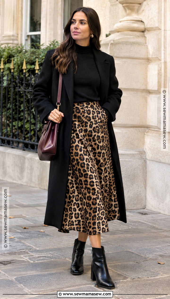 Paris Autumn Leopard Skirt Outfit - 15 autumn paris outfits 2026