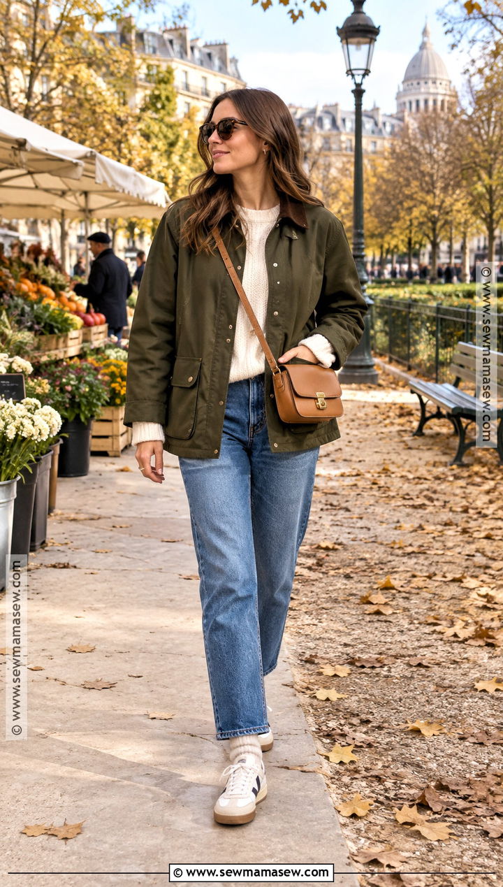 Paris Fall Barn Jacket And Straight Jeans Outfit - 15 paris france outfits fall