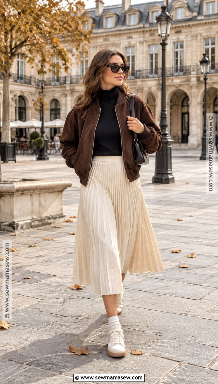 Paris Fall Bomber Jacket Outfit - 25 Paris Fall Fashion Ideas
