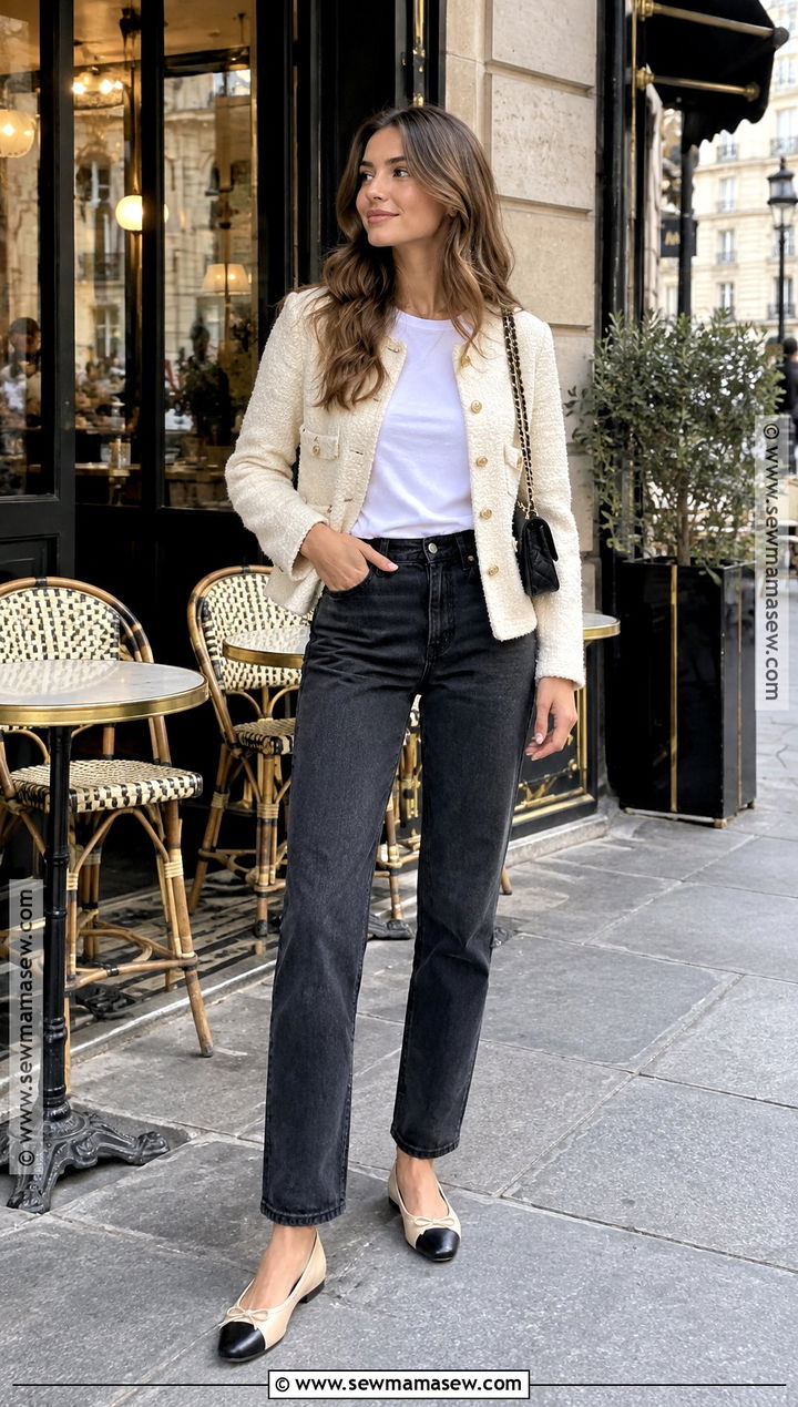 Paris Fall Boucle Jacket Outfit - 25 Paris Fall Fashion Ideas