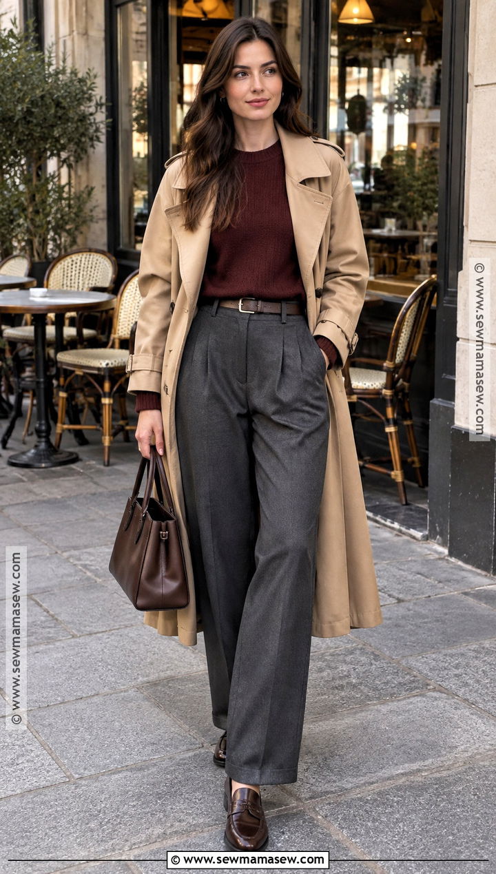 Paris Fall Burgundy Outfit - 15 fall outfits in paris