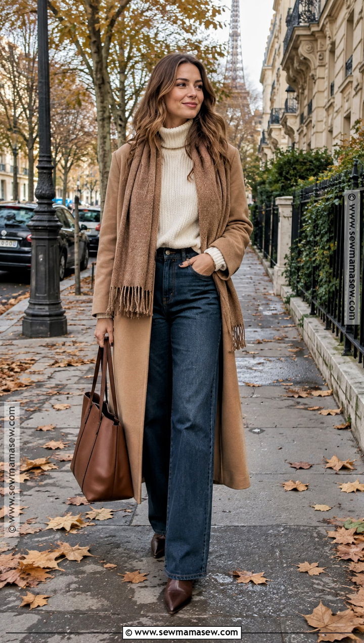 Paris Fall Long Wool Coat Outfit - 25 Paris Fall Fashion Ideas