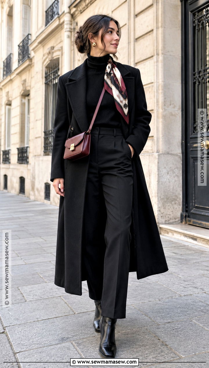 Paris Fall Monochrome Black Outfit - 15 paris vacation outfit fall ideas