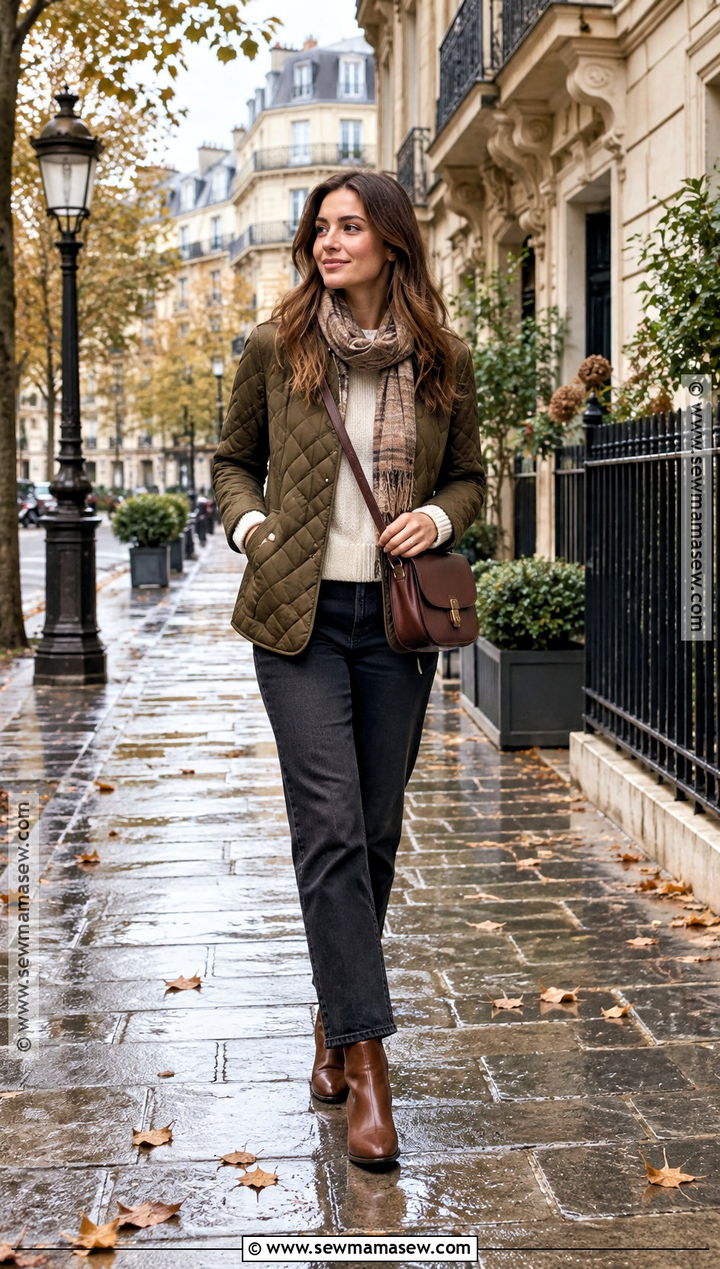 Paris Fall Quilted Jacket Outfit - 25 Paris Fall Fashion Ideas
