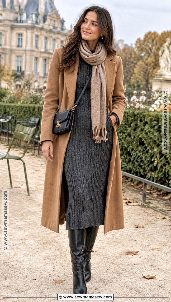 Paris Fall Sweater Dress Outfit - 15 fall outfits in paris