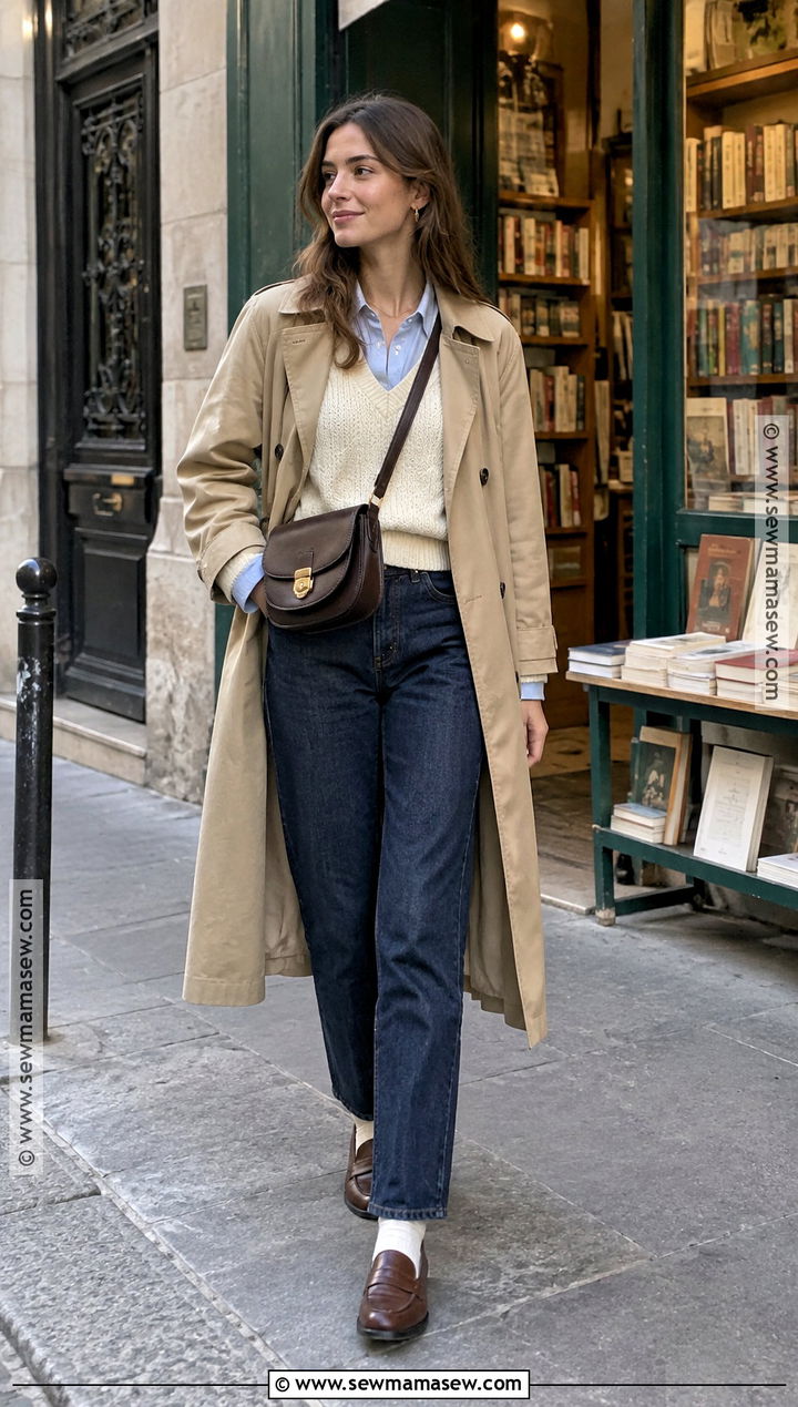 Paris Fall Sweater Vest and Button Down Shirt Outfit - 20 Paris Fall Outfits Travel