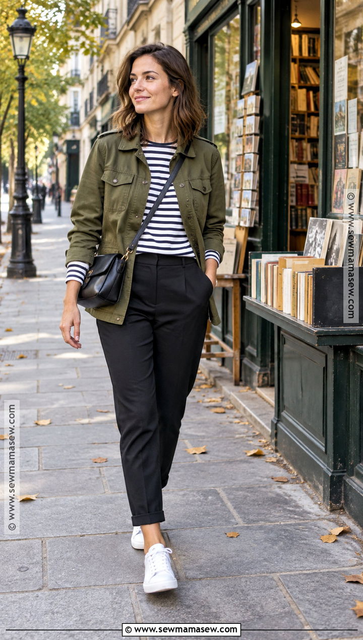 Paris Fall Utility Jacket Outfit - 25 Paris Fall Fashion Ideas