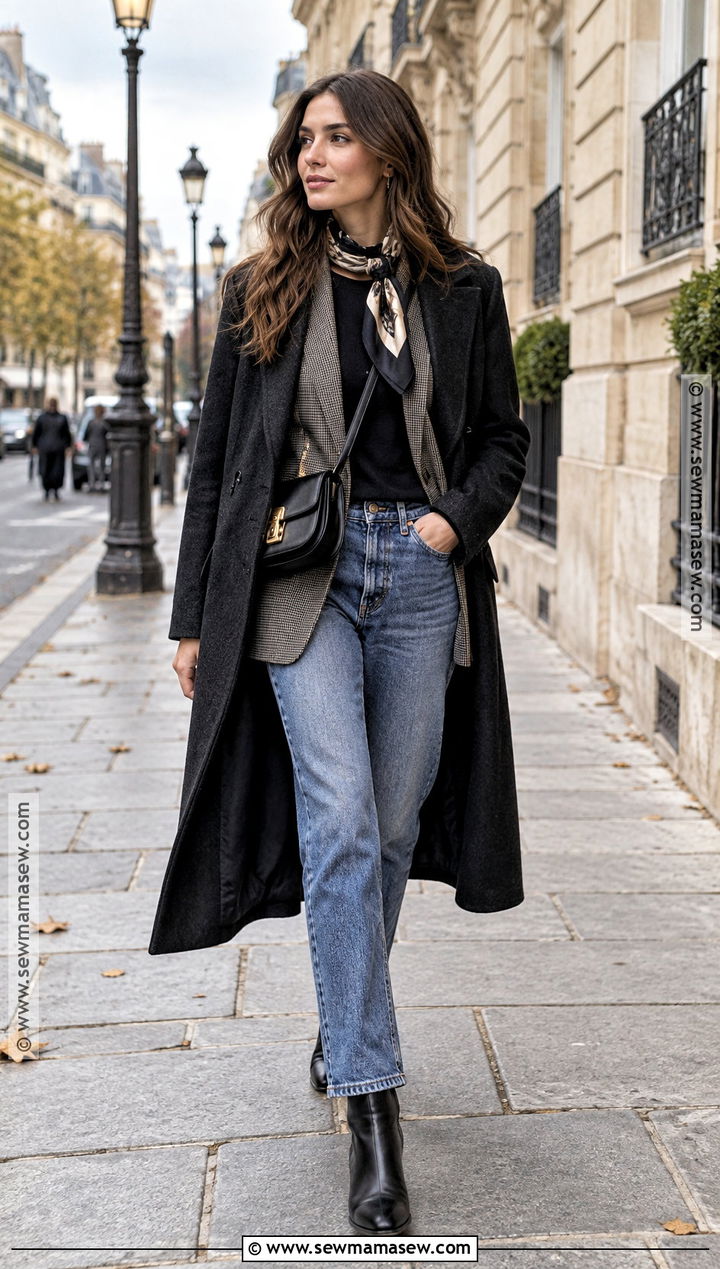 Paris November Blazer and Jeans Outfit - 20 paris in november outfits