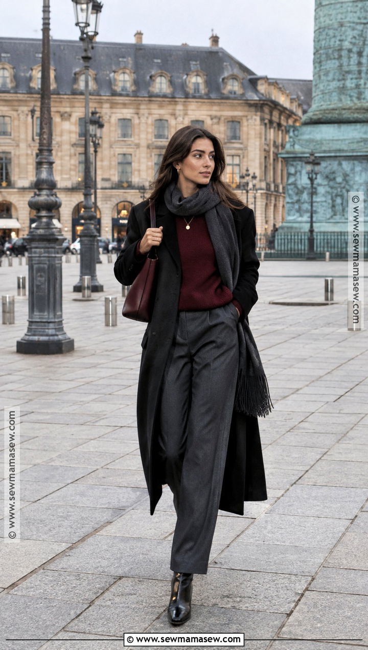Paris November Burgundy Outfit - 20 Paris Outfits November