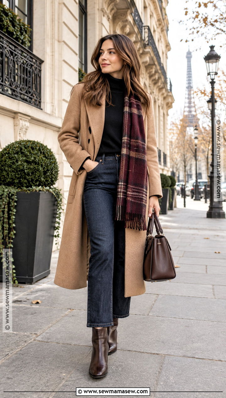 Paris November Camel Coat Outfit - 20 Paris Outfits November