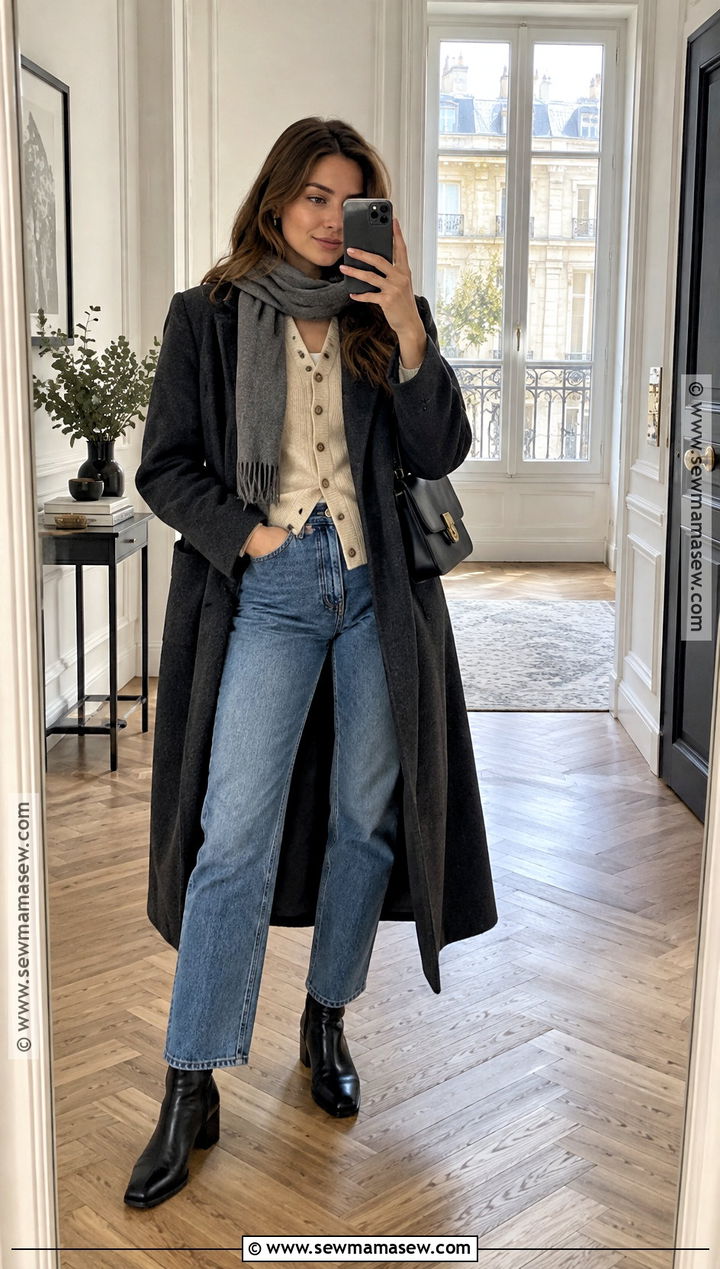Paris November Cardigan And Jeans Outfit - 20 Paris Outfits November