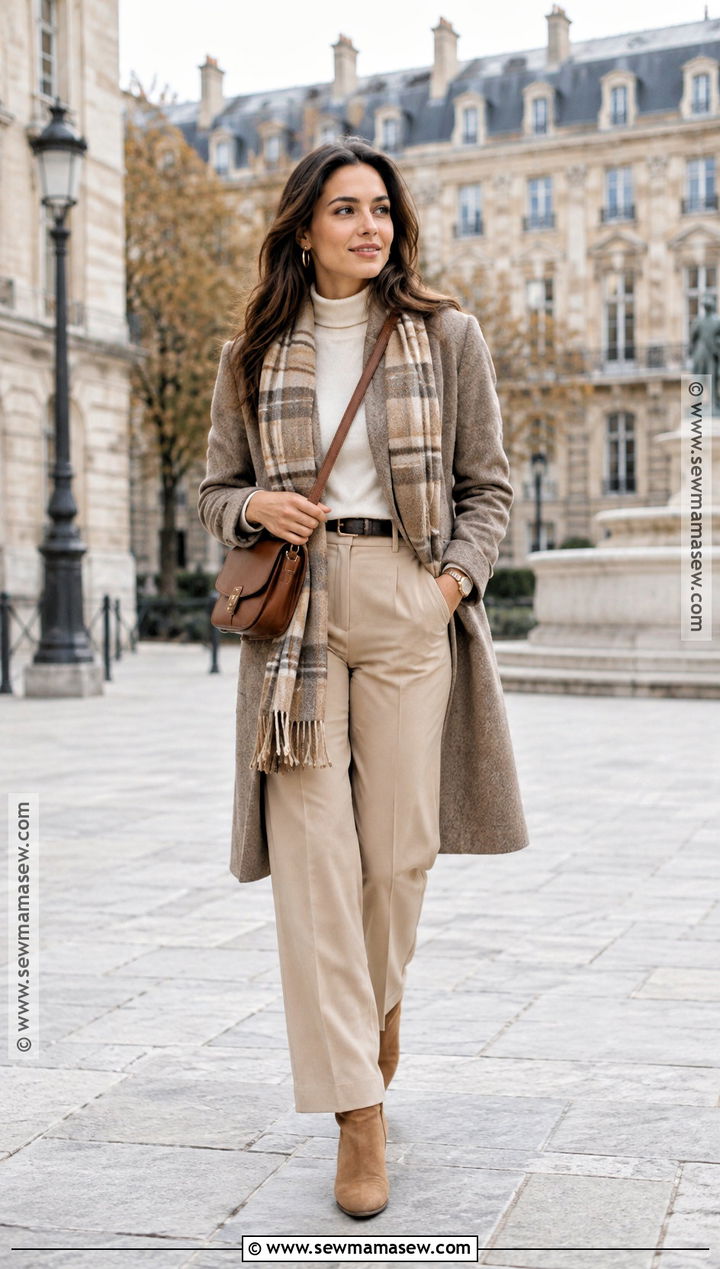 Paris November Neutral Layered Outfit - 20 paris in november outfits
