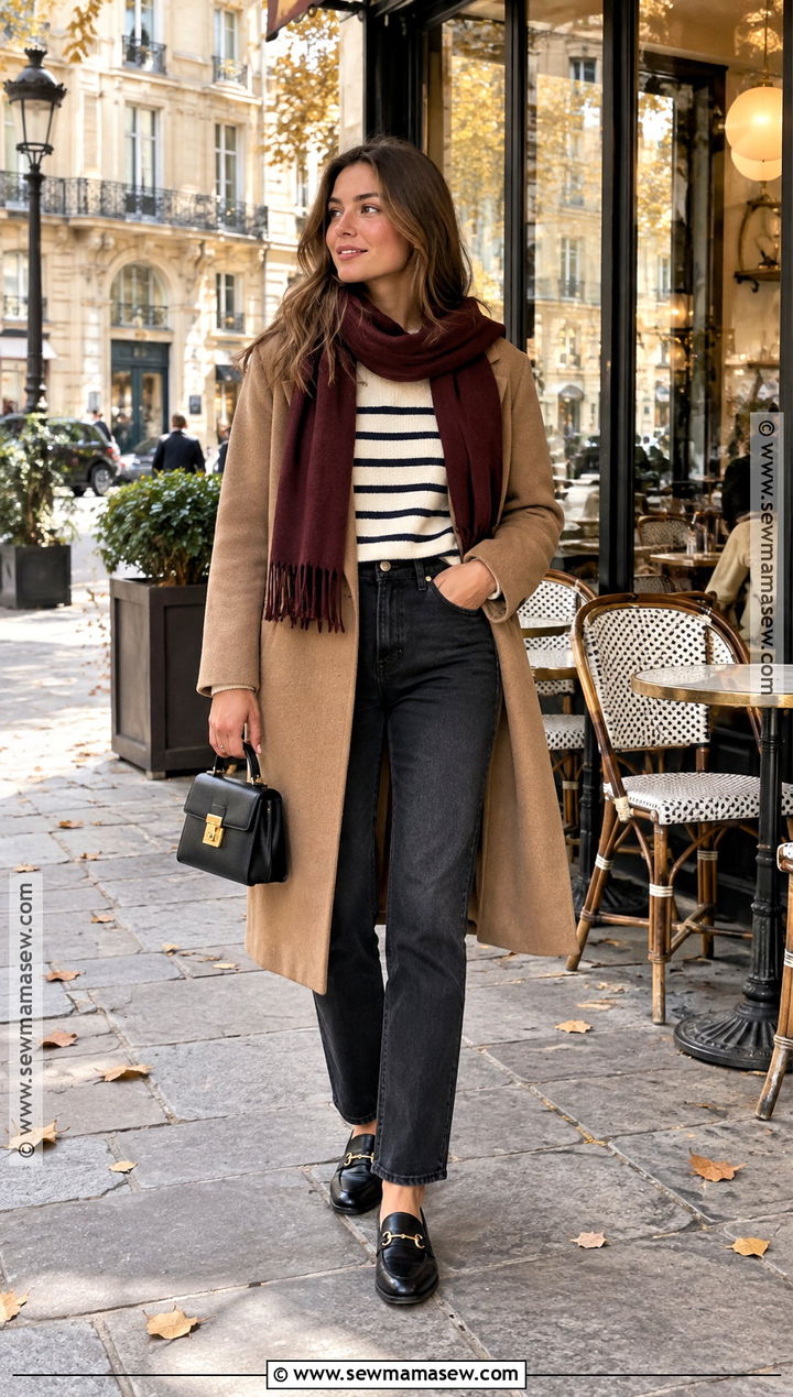 Paris November Striped Sweater Outfit - 20 Paris Outfits November