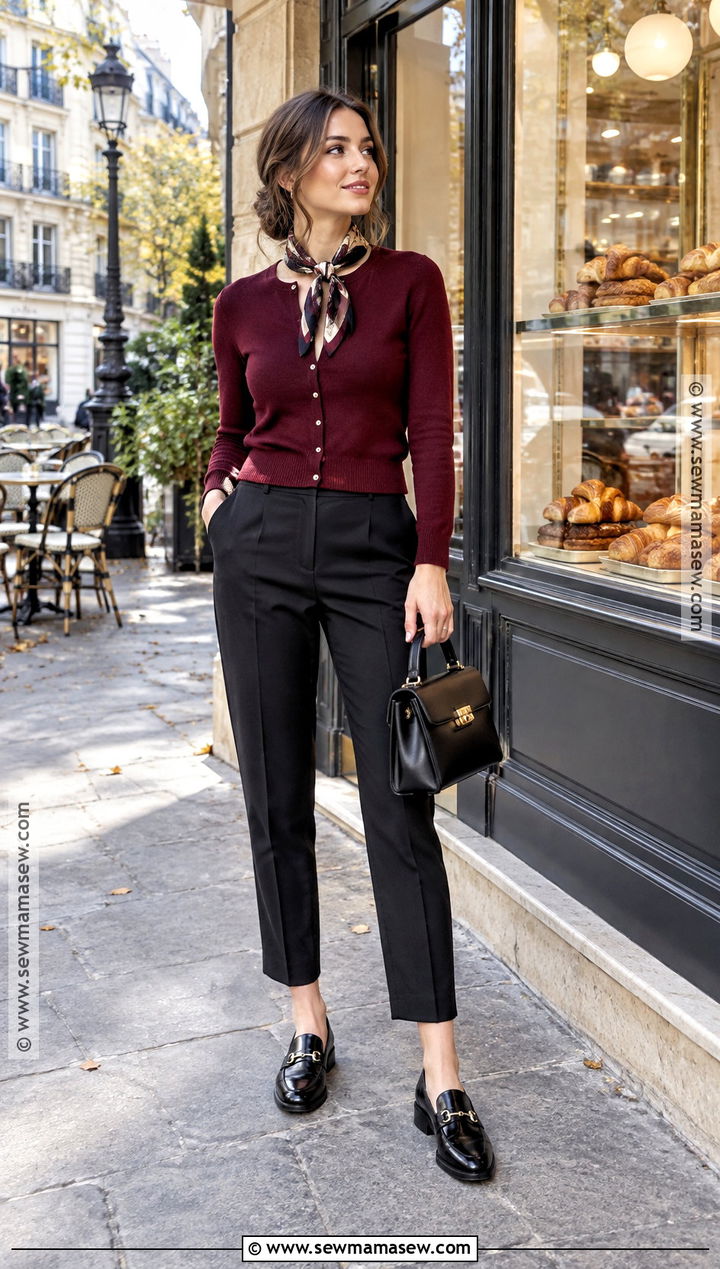 Paris October Cardigan And Cropped Trousers Outfit - 15 paris october fashion ideas