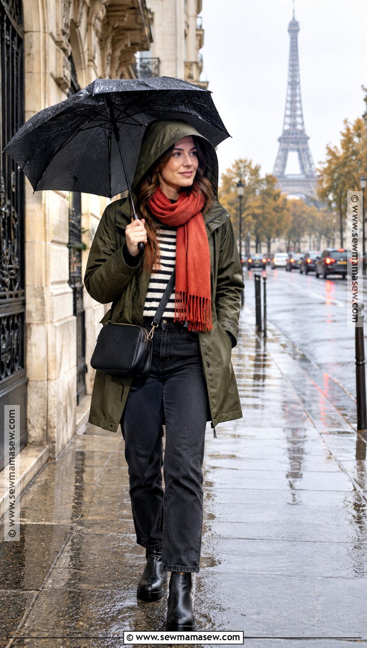 Paris October Raincoat And Black Jeans Outfit - 15 paris october fashion ideas