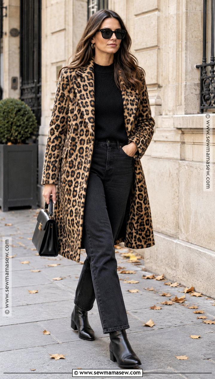 Paris Street Style Leopard Coat And Black Basics - 15 paris street style 2026 fall ideas