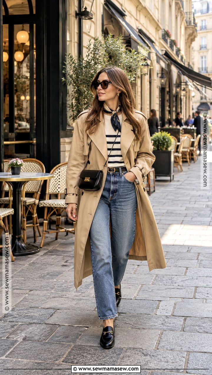 Parisian Trench Coat Fall Outfit - 15 fall 2026 outfit aesthetic ideas