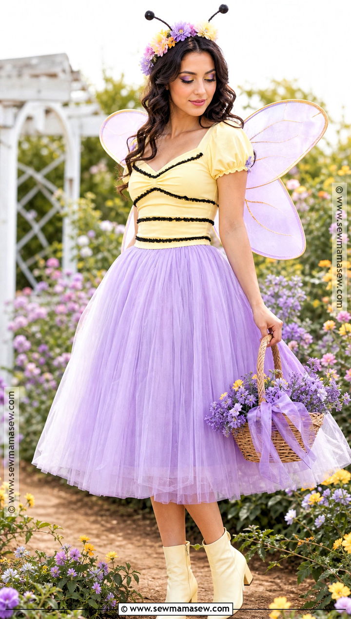 Pastel Bee Costume With Lavender Skirt - 30 bee costume women's ideas