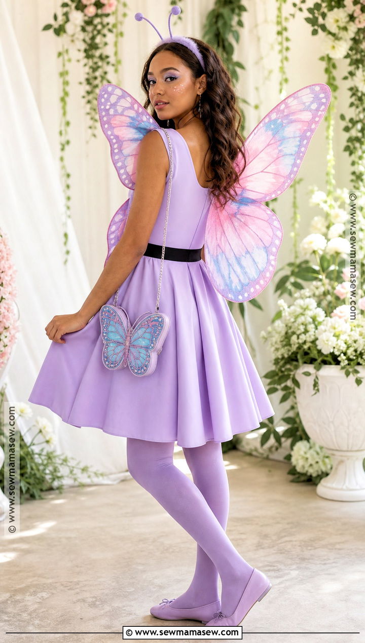 Pastel Butterfly Costume With Colorful Wings - 35 cute halloween costumes for women